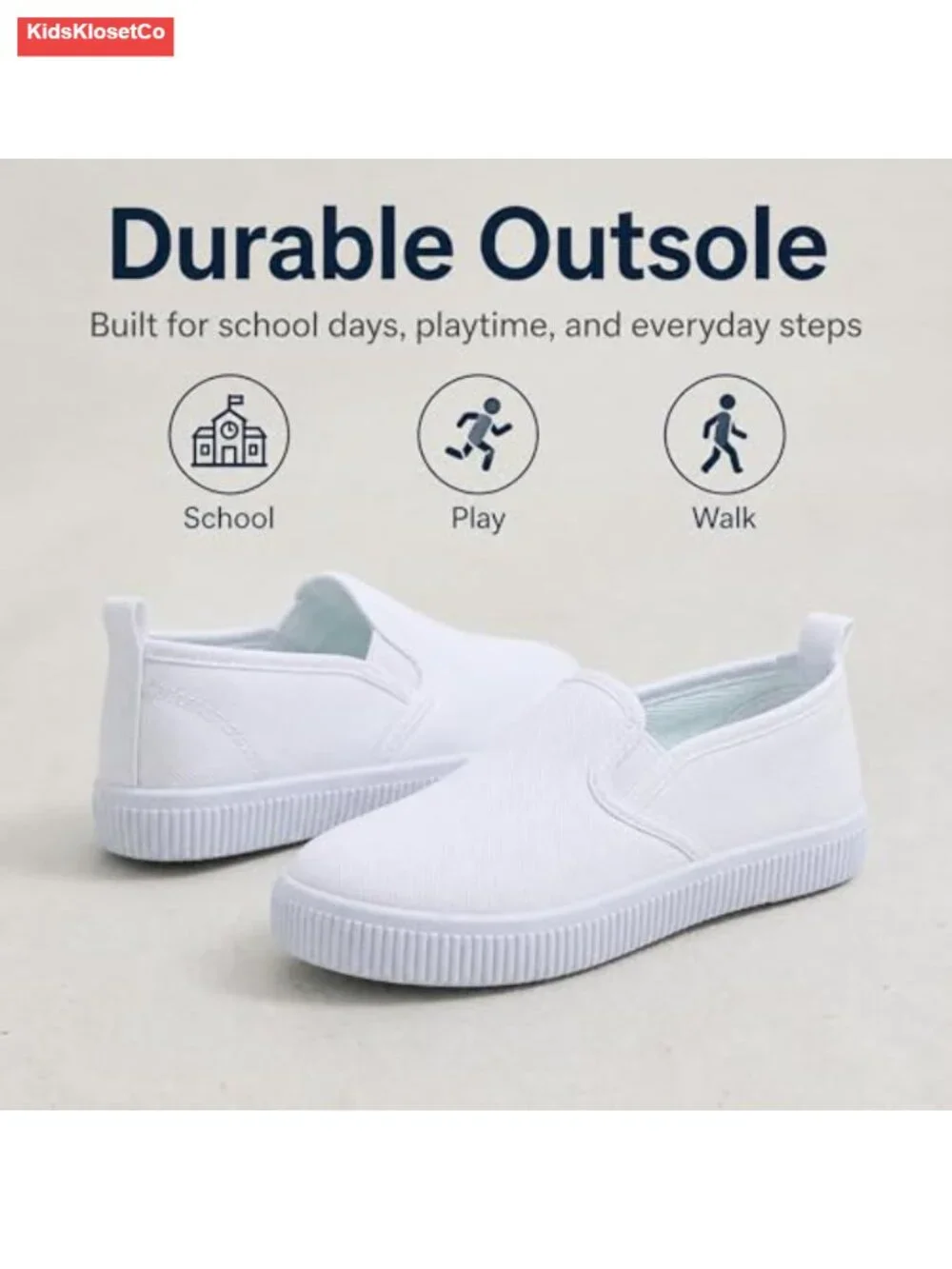 Canvas Sneakers for Girls, Breathable Kids Athletic Shoes, Casual Low Top